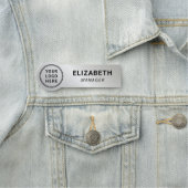 Porte-nom Logo de l'entreprise Silver (En situation)