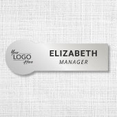 Porte-nom Logo de l'entreprise Silver