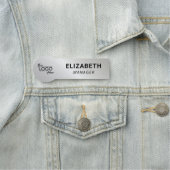 Porte-nom Logo de l'entreprise Silver (En situation)