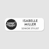 Porte-nom Logo de l'entreprise sur mesure magnétique Employé (Devant)