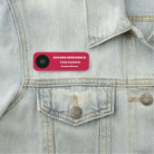 Porte-nom Logo de l'entreprise sur une impression de cuir ro (En situation)