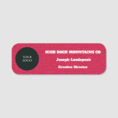 Porte-nom Logo de l'entreprise sur une impression de cuir ro (Devant)