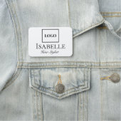 Porte-nom Logo de marque moderne et élégant (En situation)