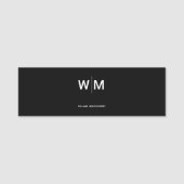 Porte-nom Logo de marque noire | Entreprise (Devant)