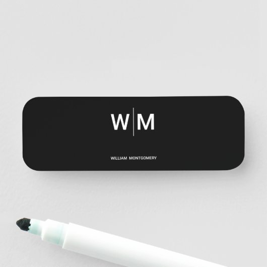Porte-nom Logo de marque noire | Entreprise (En situation)