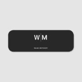 Porte-nom Logo de marque noire | Entreprise (Devant)