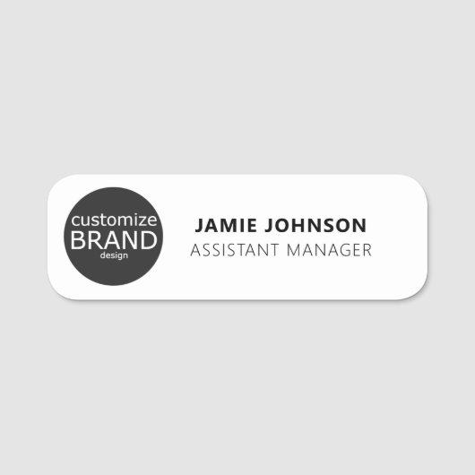 Porte-nom Logo de marque personnalisée Épingle magnétique ou (Devant)