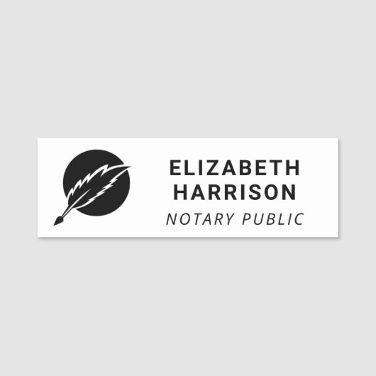 Porte-nom Logo de notaire public (Devant)