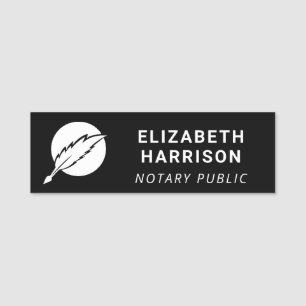 Porte-nom Logo de notaire public noir