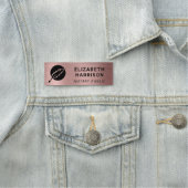 Porte-nom Logo de notaire public Rose Gold (En situation)