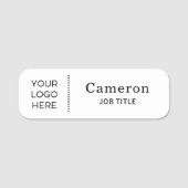 Porte-nom Logo de société moderne employé (Devant)