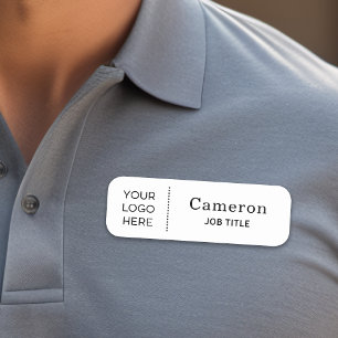 Porte-nom Logo de société moderne employé