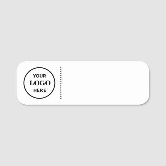 Porte-nom Logo de société moderne employé (Devant)