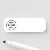 Porte-nom Logo de société moderne employé (En situation)