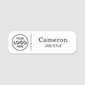 Porte-nom Logo de société moderne employé (Devant)