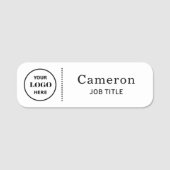 Porte-nom Logo de société moderne employé (Devant)