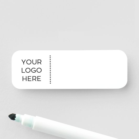 Porte-nom Logo de société moderne employé tableau blanc effa (En situation)