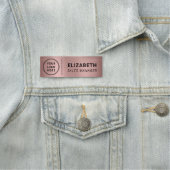 Porte-nom Logo de société moderne Rose Gold (En situation)