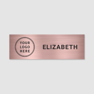 Porte-nom Logo de société moderne Rose Gold