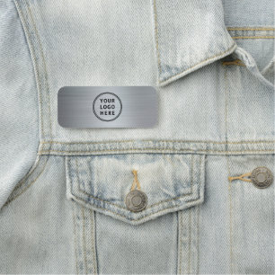 Porte-nom Logo de société professionnelle argent