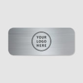 Porte-nom Logo de société professionnelle argent (Devant)