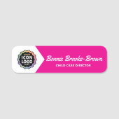 Porte-nom Logo de société professionnelle Carte d'identité e (Devant)