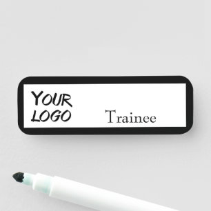 Porte-nom Logo de stagiaire personnalisable pour l'entrepris