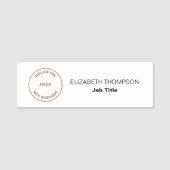 Porte-nom Logo de votre entreprise Nom du délégué de l'emplo (Devant)