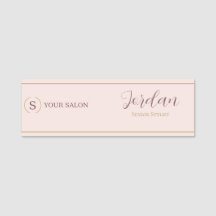 Logo d'employé de styliste de salon Blush Gold