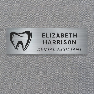 Porte-nom Logo dentaire Dentist Office Argent