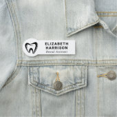 Porte-nom Logo dentiste Bureau dentaire Blanc (En situation)