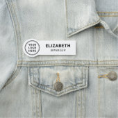 Porte-nom Logo d'entreprise blanc (En situation)