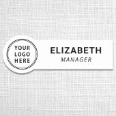 Porte-nom Logo d'entreprise blanc