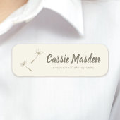 Porte-nom Logo d'entreprise botanique rustique Dandelion See