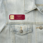 Porte-nom Logo d'entreprise bourguignonne employé moderne (En situation)