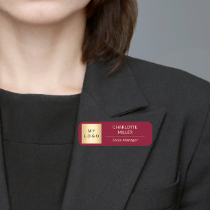 Porte-nom Logo d'entreprise bourguignonne employé moderne