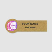 Porte-nom Logo d'entreprise circulaire ou Plaque d'or photo  (Devant)