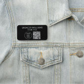 Porte-nom Logo d'entreprise de code QR moderne professionnel (En situation)