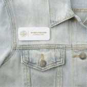 Porte-nom Logo d'entreprise de l'employé de la White Gold Co (En situation)