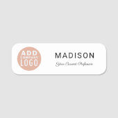 Porte-nom Logo d'entreprise Employé de l'entreprise (Devant)