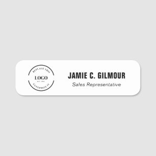 Porte-nom Logo d'entreprise Employé Professionnel Personnali