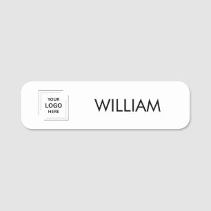 Porte-nom Logo d'entreprise Employé Simple Minimaliste Pro