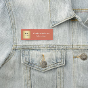 Porte-nom Logo d'entreprise en terre poussiéreuse en terre c