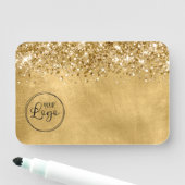 Porte-nom Logo d'entreprise Glittery Gold (En situation)