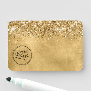 Porte-nom Logo d'entreprise Glittery Gold