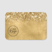 Porte-nom Logo d'entreprise Glittery Gold (Devant)