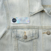 Porte-nom Logo d'entreprise Holographique Professionnel Empl (En situation)