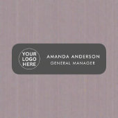 Porte-nom Logo d'entreprise l Clean Grey Professional Compan