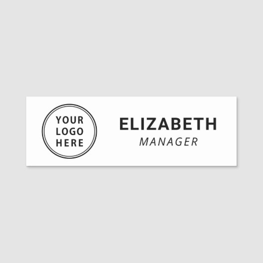 Porte-nom Logo d'entreprise moderne (Devant)