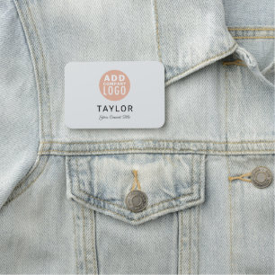 Porte-nom Logo d'entreprise moderne employé personnalisé